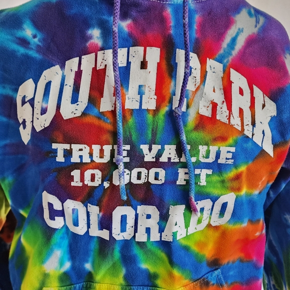 South Park, Colorado Tie Dye 3 layer hoodie size Medium - Picture 4 of 15